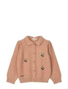 Jane Knit Cardigan Tops Knitwear Cardigans Pink Liewood