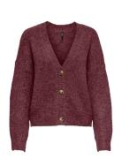 Carzoey L/S Cardigan Knt Noos Tops Knitwear Cardigans Burgundy ONLY Ca...