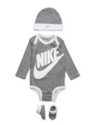 C1-Bodysuit+Hat+Bootie Pitkähihainen Body Grey Nike