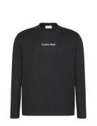 Ls Rlxd Standard Logo Crewnk Tee Tops T-shirts Long-sleeved Black Calv...