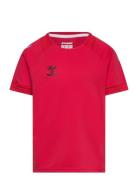 Hmllead S/S Poly Jersey Kids Tops T-shirts Short-sleeved Red Hummel