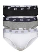 Cr7 Basic Brief Organic 3-Pak Y-sepalus Briefs Alushousut Black CR7