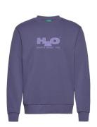Logo Sweat O'neck Tops Sweat-shirts & Hoodies Sweat-shirts Navy H2O