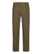 Sdliam Elas. Pleat Bottoms Trousers Chinos Khaki Green Solid