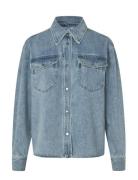 Kikki-M Tops Shirts Long-sleeved Blue MbyM