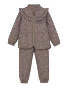 Thermal Set W. Frills, Aop Outerwear Thermo Outerwear Thermo Sets Pink...