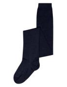 Wool/Cotton Tights Sukkahousut Navy Mp Denmark