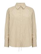 Sc-Valentina Tops Shirts Long-sleeved Beige Soyaconcept