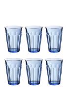 Picardie Tumbler X 6 Home Tableware Glass Drinking Glass Blue Duralex