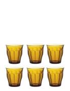 Picardie Tumbler X 6 Home Tableware Glass Drinking Glass Orange Durale...
