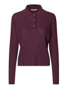 Poli-M Tops Knitwear Jumpers Burgundy MbyM