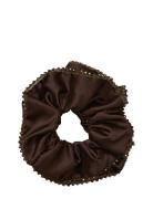 Luster Bead Scrunchie Accessories Hair Accessories Scrunchies Brown Be...
