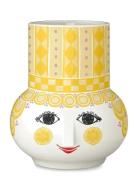 Olga Lysestage H9 Cm Gul Home Decoration Candlesticks & Lanterns Candl...