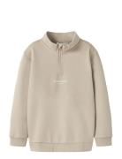 Nkmbrody Ls Nreg Sweat Zip Bru Noos Tops Sweat-shirts & Hoodies Sweat-...