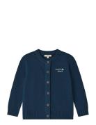 Mahdi Knit Cardigan Tops Knitwear Cardigans Navy Fliink