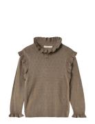 Fame Ls Blouse Tops Blouses & Tunics Khaki Green Fliink