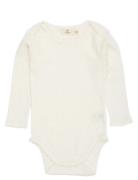 Pointelle Heart Lapneck Body Ls Bodies Long-sleeved Cream Copenhagen C...