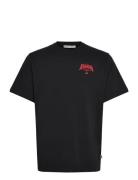 Twin Scorpion T-Shirt Tops T-shirts Short-sleeved Black BLS Hafnia