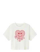 Nkfkaren Ss Nreg Short Top Ps Noos Tops T-shirts Short-sleeved White N...