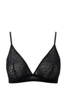 Mesh Triangle Bralette Lingerie Bras & Tops Soft Bras Bralette Black U...