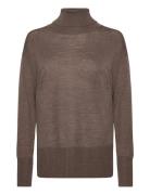 Cwpaola Tops Knitwear Turtleneck Brown Claire Woman