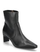 Cph296 Leather Black Shoes Boots Ankle Boots Ankle Boots With Heel Bla...