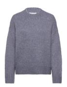 Rwtulip Wool Blend Ls Turtleneck Pl Tops Knitwear Jumpers Grey Rosemun...