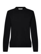 Rwlaica Cashmere Ls O-Neck Pullover Tops Knitwear Jumpers Black Rosemu...