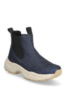 Silje Glitter Shoes Boots Ankle Boots Ankle Boots Flat Heel Navy WODEN