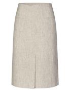 Haleymd Skirt Polvipituinen Hame Beige Modström