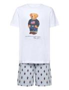 S5-Sleepwear Short Set Pyjamasetti Pyjama White Ralph Lauren Kids