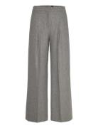 Tiana4 Bottoms Trousers Wide Leg Grey BOSS