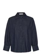 Trw-Key Hepburn 3/4 Shirt Wash Rins Tops Shirts Long-sleeved Navy Tomo...
