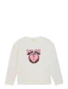 T-Shirt Ls Tops T-shirts Long-sleeved T-shirts White Creamie