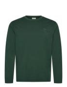 Reg Tonal Shield Ls T-Shirt Tops T-shirts Long-sleeved Green GANT