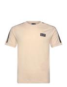 T-Shirt Tops T-shirts Short-sleeved Cream EA7