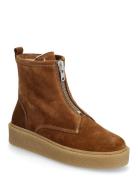 Warm Lining Shoes Boots Ankle Boots Ankle Boots Flat Heel Brown Billi ...