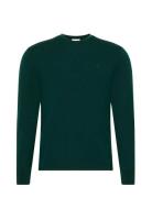 Ls 100% Merino Crew 14Gg Tops Knitwear Round Necks Green Calvin Klein