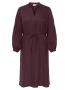 Carbay Ls V-Neck Blk Dress Wvn Bf Polvipituinen Mekko Burgundy ONLY Ca...
