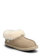 Rhevelyn Leather Closed Ankle Slipp Aamutossut Tohvelit Beige Rosemund...