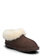 Rhevelyn Leather Closed Ankle Slipp Aamutossut Tohvelit Brown Rosemund...