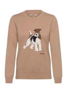 Barbour Fareham Knitted Jumper Tops Knitwear Jumpers Beige Barbour