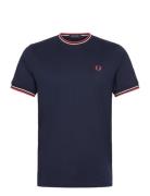 Twin Tipped T-Shirt Tops T-shirts Short-sleeved Navy Fred Perry
