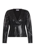 Lorena Tops Blouses Long-sleeved Black SUNCOO Paris