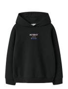 Nkfofina Ls Nreg Wh Swe Bru Pb Tops Sweat-shirts & Hoodies Hoodies Bla...