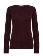 Mmbouch O-Neck Knit Tops Knitwear Jumpers Burgundy MOS MOSH