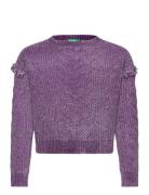Sweater L/S Tops Knitwear Pullovers Purple United Colors Of Benetton