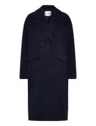 Rwtova Ls Pea Coat Outerwear Coats Winter Coats Navy Rosemunde