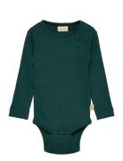 Body L/S Modal Bodies Long-sleeved Green Petit Piao