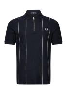 Pinstripe Z/N Polo Shirt Tops Polos Short-sleeved Navy Fred Perry